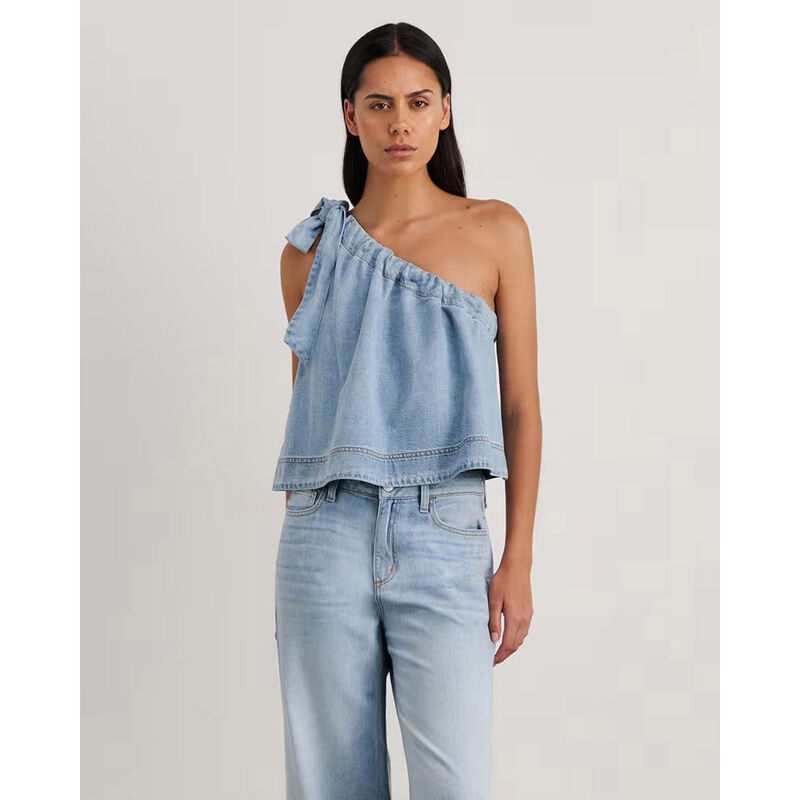 JAG Loe Denim One Shoulder Top image number 2